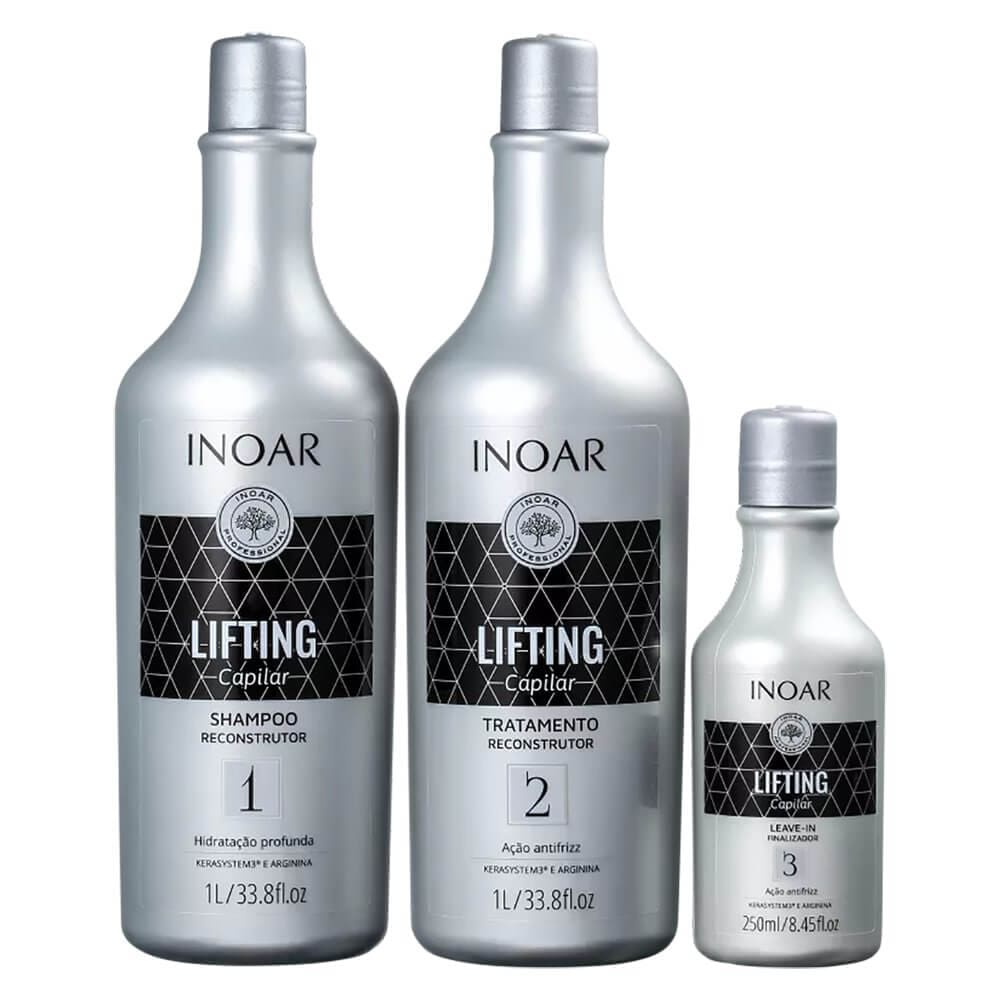 Inoar Lifting Capilar Reconstructive Treatment Kit 250ml + 1 Liter - brazilmulticosmetics