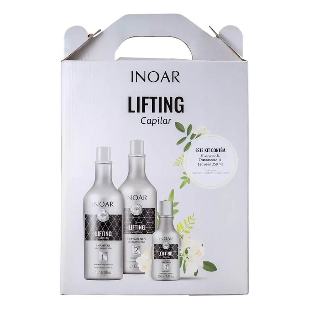 Inoar Lifting Capilar Reconstructive Treatment Kit 250ml + 1 Liter - brazilmulticosmetics