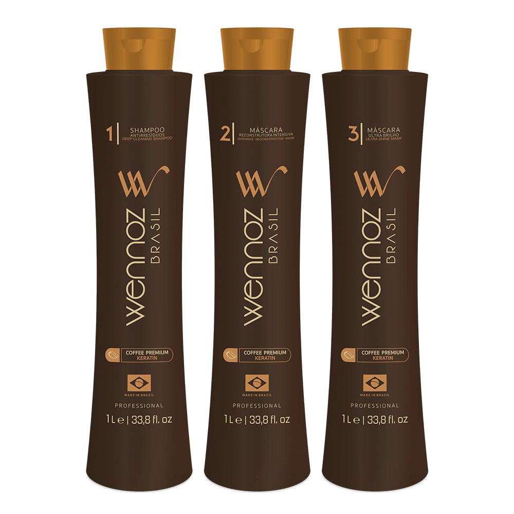 Wennoz Coffee Premium Keratin Smoothing Treatment Kit 1 Liter - brazilmulticosmetics